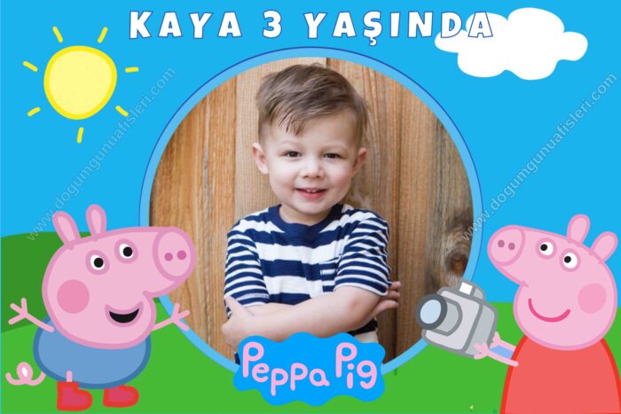 Peppa Pig Doğum Günü Afişi