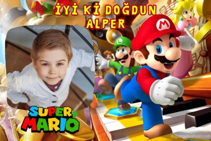 Süper Mario Doğum Günü Afişi